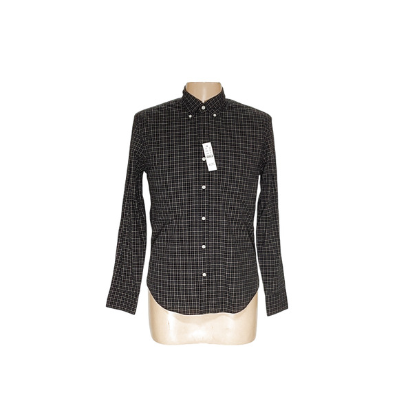 J. Crew Men's Black Plaid Button-Down Shirt - Picture 1 of 4